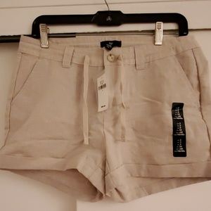 gap linen beige shorts